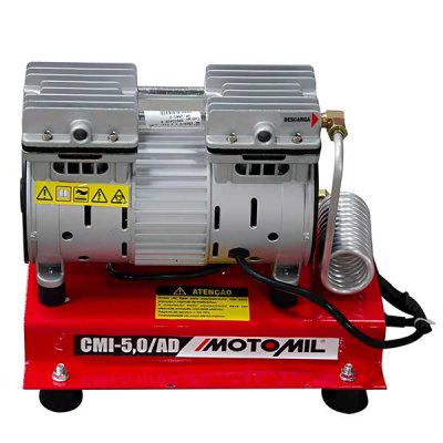 Compressor de Ar Direto 5 Pés Monof 4 Polos Isento de Óleo - MOTOMIL CMI50