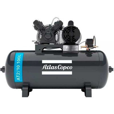 Compressor de ar elétrico Atlas Copco AT2/10 H100L monofásica 100L