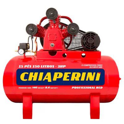 Compressor de Ar Média Pressão 15 Pés 3HP 150L 220/380V Trif CHIAPERINI