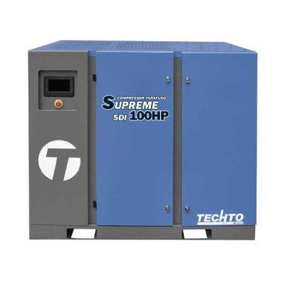 Compressor de Parafuso 100hp 10bar - Techto Supreme SDI 100HP