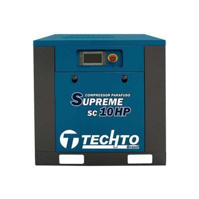 Compressor de Parafuso 10hp 10bar - Techto Supreme SC 10HP