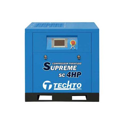 Compressor de Parafuso 4hp 10bar - Techto Supreme SC 4HP