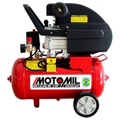 Motocompressor de Ar 7,6 Pés3/min 2,0HP 24L 220V - MOTOMIL