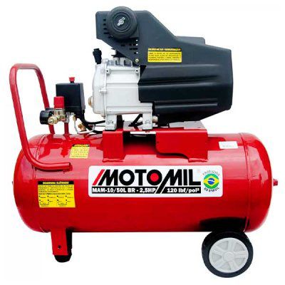 Motocompressor de Ar 8,8 Pés3/min 2,5HP 50L 110/220V - MOTOMIL